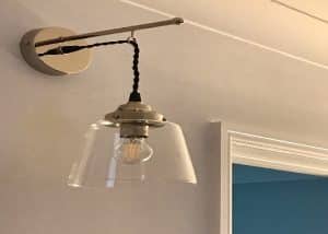 A customer wall light installed
