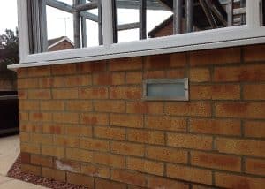 Brick lighting installed in Stevenage.