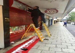 CEX Stevenage sign lighting