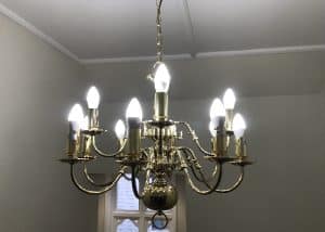 Chandelier installation in Stevenage