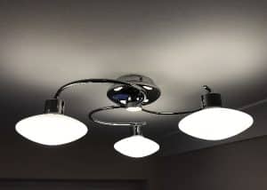 Customers own light fitting installed by our electricians in Stevenage