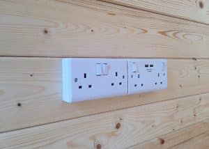 Electrical installation for an office in garden