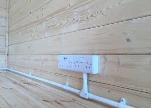 Electrical installation for an office in garden by our electricians in Stevenage