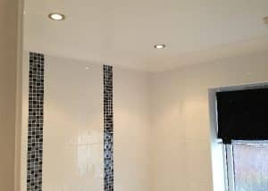 Low voltage lighting in a bathroom by our electricians in Hertford