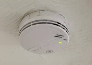 Mains operated smoke alarm installed by our electrician in Stevenage.