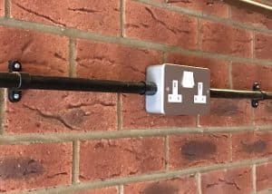 Metal clad sockets installed by our electrician in Stevenage