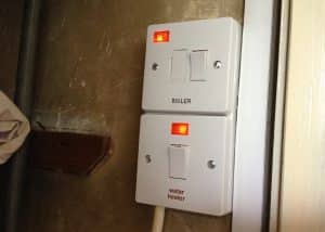 New boiler and immersion circuit installed in ware.