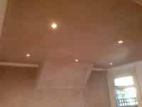 New down lights in new plastered ceiling installed by our electricians in barnet