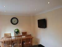 Down lights and tv install by our electricians in Stevenage