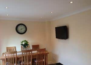Down lights and tv install by our electricians in Stevenage